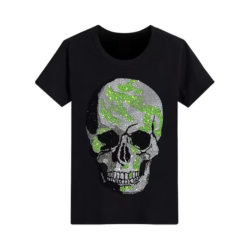Rocker Skull Rhinestone T-shirt