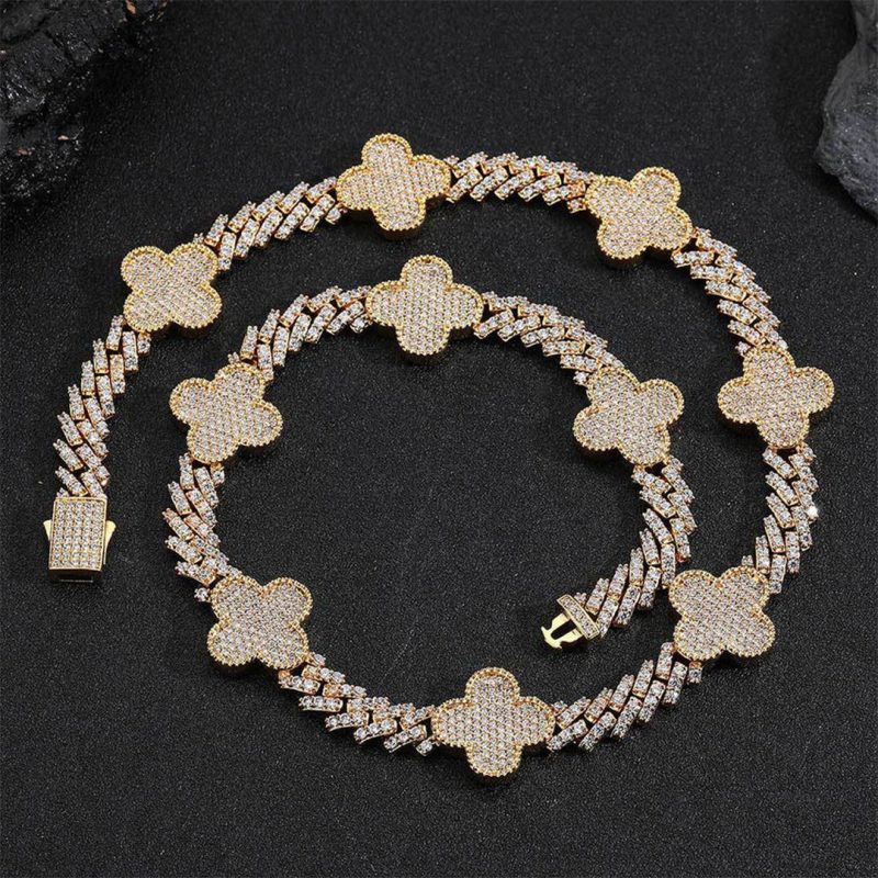 Iced Out Hip Hop Brass Bling Miami Cuban Chain