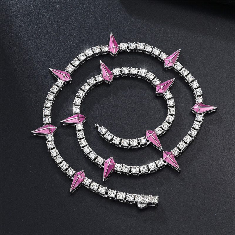 Iced Out Crystal Stones Cuban Chain