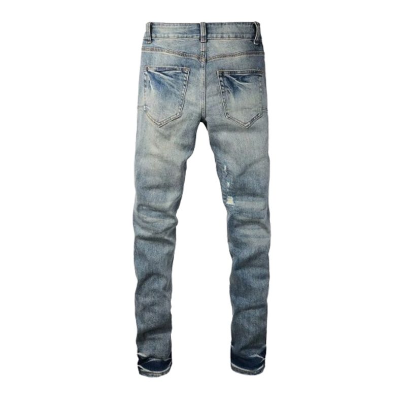Men's Distressed Streetwear Denim Jeans